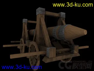 3D打印模型古代攻城车 古代投石车的图片