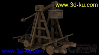 3D打印模型古代攻城车 古代投石车的图片