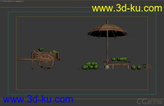 3D打印模型西瓜摊的图片