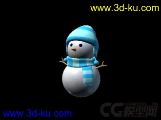 3D打印模型卡通雪人的图片