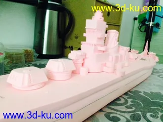 大和号战列舰，手工制作，免费模型下载的图片