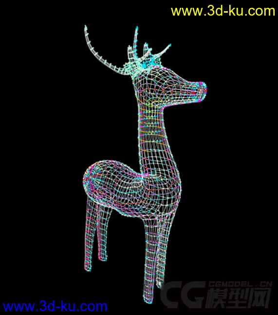 一只闪灯的麋鹿模型的图片1