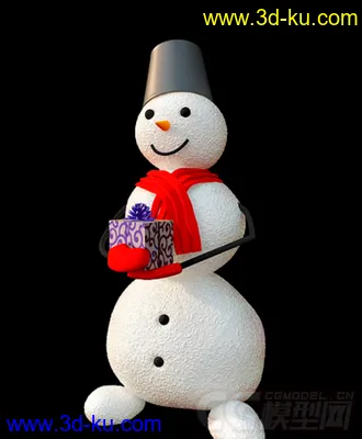 一个卡通小雪人模型的图片