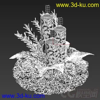 圣诞节蜡烛装饰模型的图片