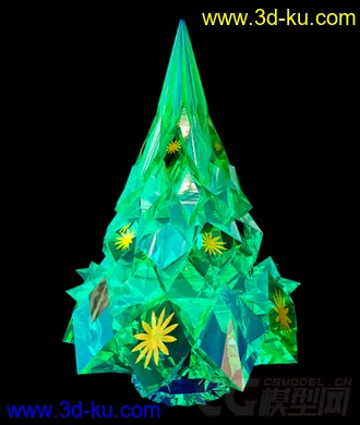 一棵水晶圣诞树模型的图片