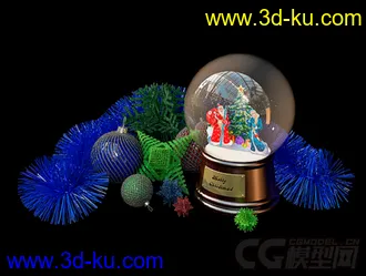 圣诞节装饰物品模型的图片