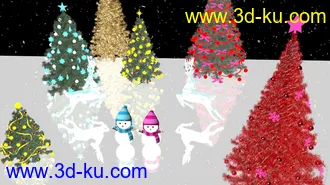 3D打印模型圣诞雪景·免费·祝大家双旦快乐的图片