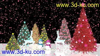 3D打印模型圣诞雪景·免费·祝大家双旦快乐的图片