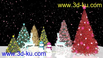 3D打印模型圣诞雪景·免费·祝大家双旦快乐的图片