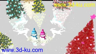 3D打印模型圣诞雪景·免费·祝大家双旦快乐的图片
