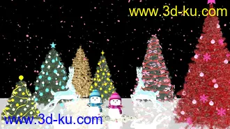 3D打印模型圣诞雪景·免费·祝大家双旦快乐的图片