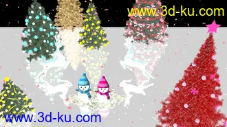 3D打印模型圣诞雪景·免费·祝大家双旦快乐的图片