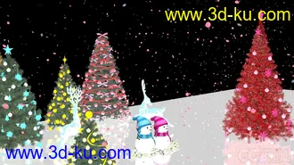 3D打印模型圣诞雪景·免费·祝大家双旦快乐的图片