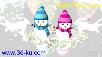 3D打印模型圣诞雪景·免费·祝大家双旦快乐的图片