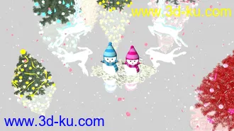 3D打印模型圣诞雪景·免费·祝大家双旦快乐的图片