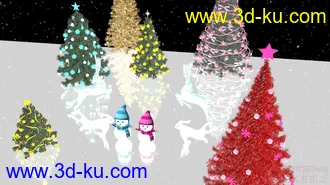3D打印模型圣诞雪景·免费·祝大家双旦快乐的图片