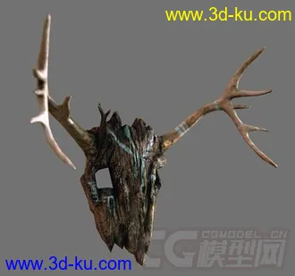 鹿的头骨模型 FBX 格式的图片