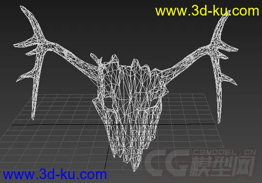 鹿的头骨模型 FBX 格式的图片2