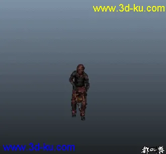 下的模型，自己做的绑定和动画，已导出FBX格式的图片