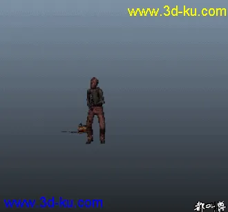 下的模型，自己做的绑定和动画，已导出FBX格式的图片