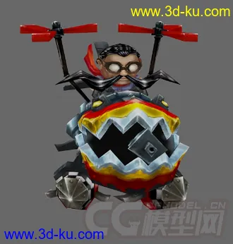3D打印模型英雄联盟英勇投弹手库奇飞机带皮肤的图片