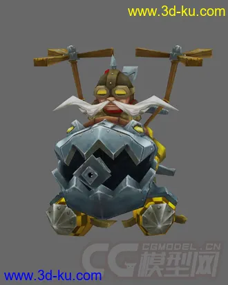 3D打印模型英雄联盟英勇投弹手库奇飞机带皮肤的图片