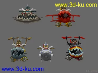 3D打印模型英雄联盟英勇投弹手库奇飞机带皮肤的图片