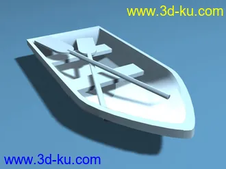 3D打印模型小船一艘，没有贴图的的图片