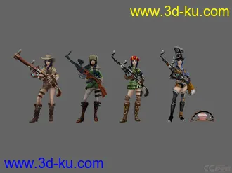 3D打印模型英雄联盟皮城女警凯特琳的图片