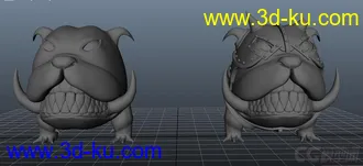 3D打印模型狗 以前练习做的的图片