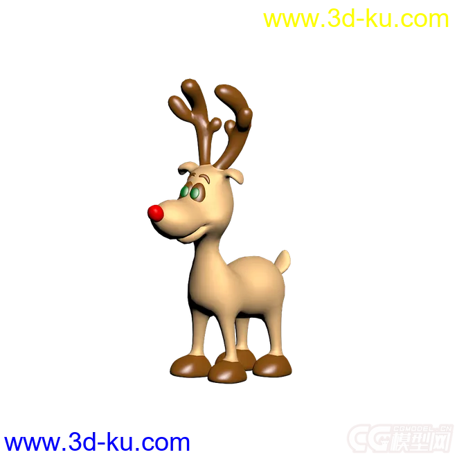 圣诞节_卡通驯鹿模型的图片1