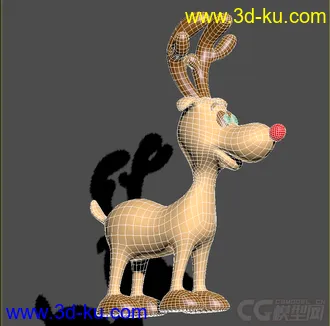 3D打印模型圣诞节_卡通驯鹿的图片