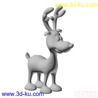 3D打印模型圣诞节_卡通驯鹿的图片