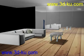 3D打印模型现代客厅(作业专用)的图片