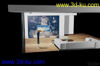 3D打印模型现代客厅(作业专用)的图片