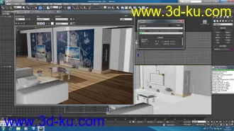 3D打印模型现代客厅(作业专用)的图片