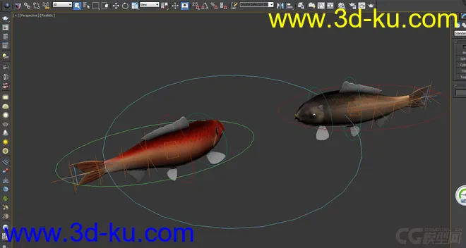游动的鱼   有动画模型的图片1
