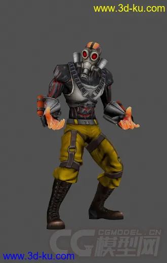 3D打印模型英雄联盟复仇焰魂布兰德火男的图片