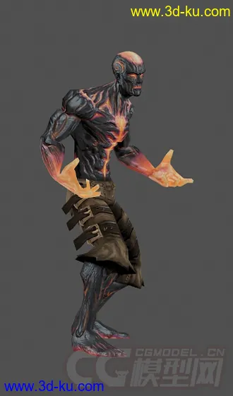 3D打印模型英雄联盟复仇焰魂布兰德火男的图片