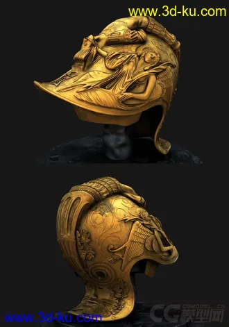 3D打印模型一个中世纪欧洲头盔的图片