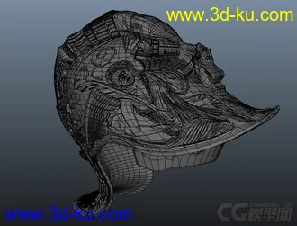 3D打印模型一个中世纪欧洲头盔的图片