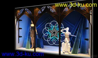 3D打印模型练练手，圣诞橱窗的图片