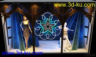 3D打印模型练练手，圣诞橱窗的图片