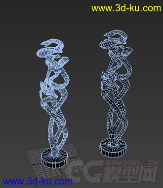 树枝 雕塑模型的图片