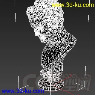 一个人物头像雕塑模型的图片