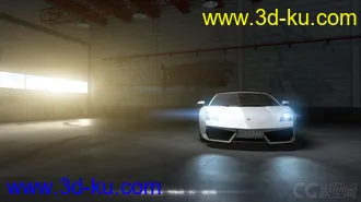 MR渲染汽车模型场景的图片