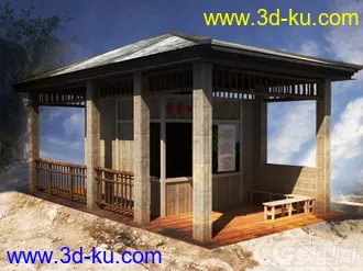 3D打印模型上站亭子的图片