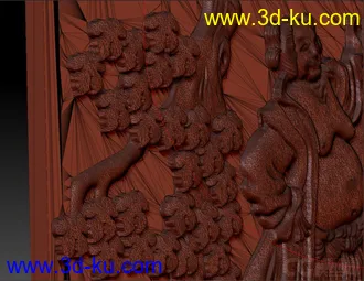 3D打印模型精细八仙过海雕塑图板 可用于打印的图片