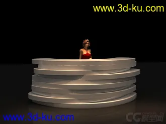 3D打印模型接待台的图片