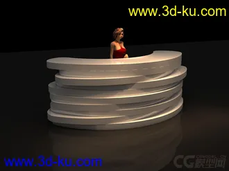 3D打印模型接待台的图片
